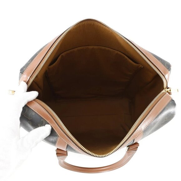 CELINE Triomphe Vertical Travel Bag PVC/Leather Black/Tan 194822 - Picture 16 of 16